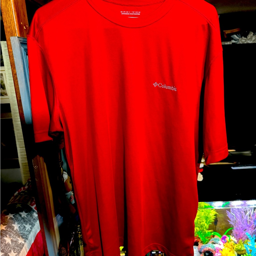 Columbia shirt with Omni-wick advanced evaporation.